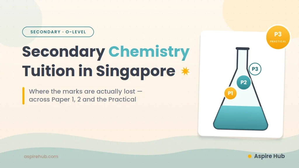 Secondary student preparing for Chemistry tuition in Singapore